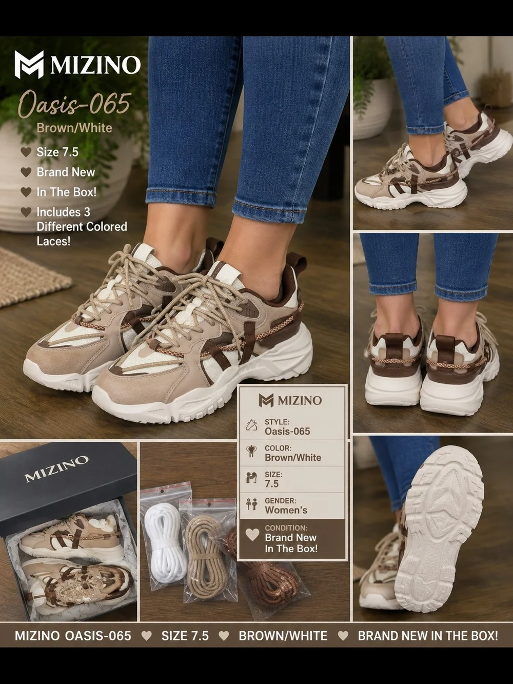 Mazino Oasis-065 Women’s Sneakers – Size 7.5 – NIB 👟